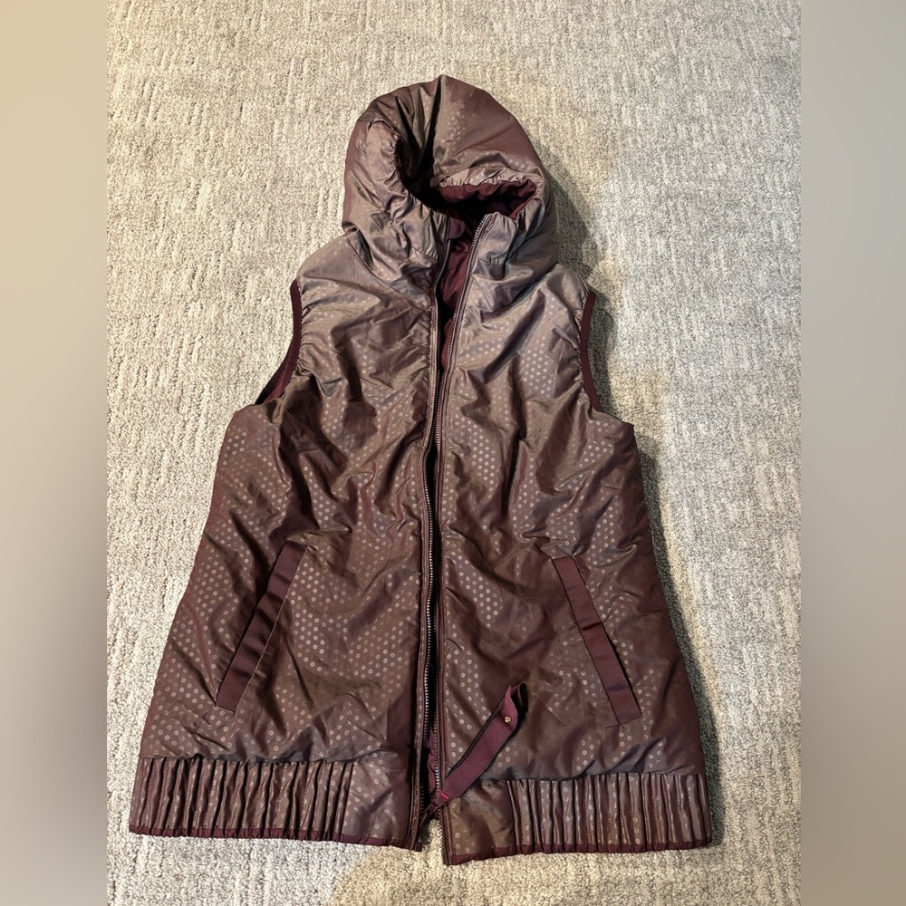 lululemon athletica Maroon Hooded Puffer Vest
